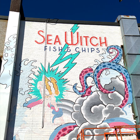 Alternate shot of Sea Witch Fish and Chips, Toronto, ON 