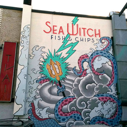 Sea Witch Fish and Chips Mural, Toronto, ON